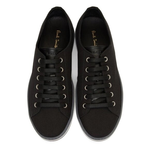 PAUL SMITH BLACK CANVAS SOTTO SNEAKERS, SIZE: 11 US / 44 EU / 10 - Picture 7 of 9